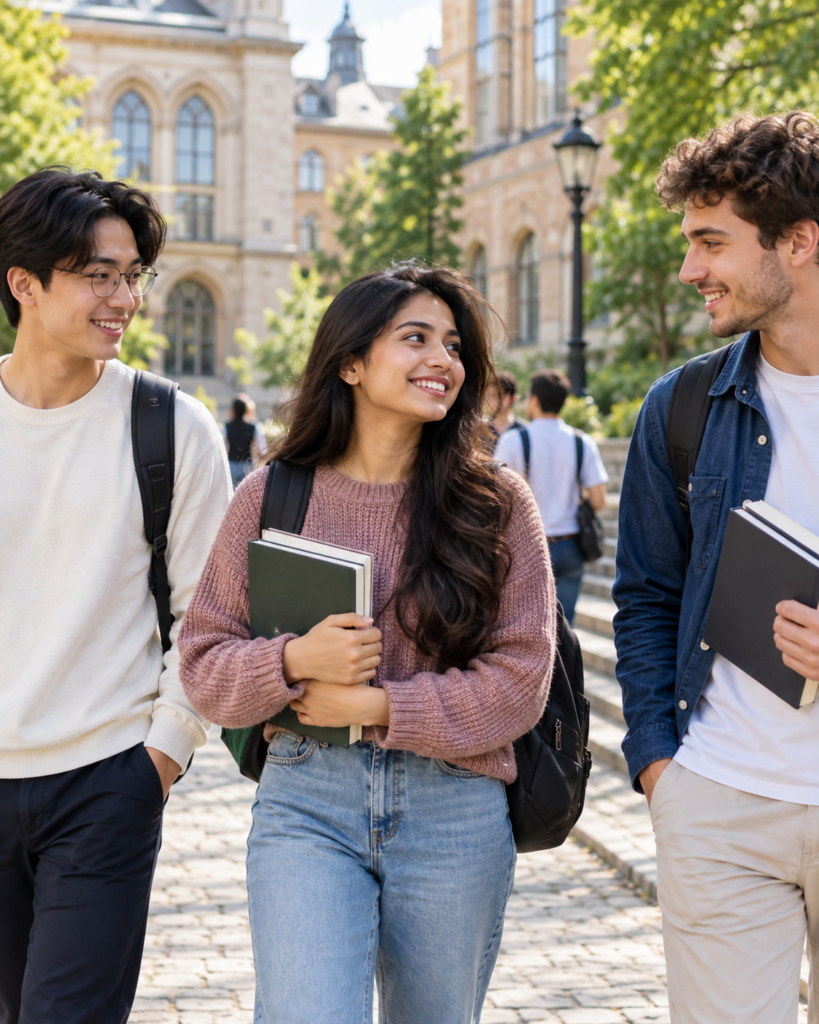 International university students studying in Sweden